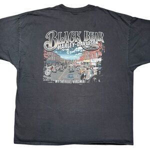 Harley Davidson Motorcycles Wytheville Virginia Black Great Fade t-shirt 3XL